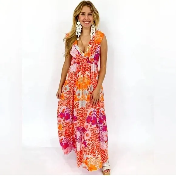Oliphant Colorful Maxi Dress XS
