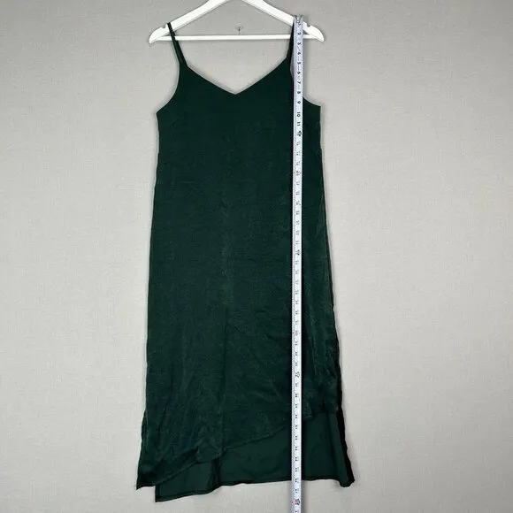 Olive Cheltenham Womens Dress One Size Green Midi Satin Slip Date Minimalist