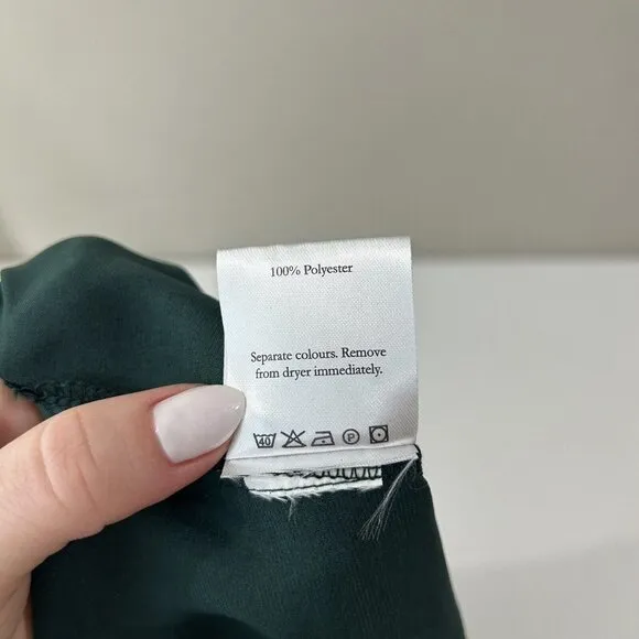 Olive Cheltenham Womens Dress One Size Green Midi Satin Slip Date Minimalist