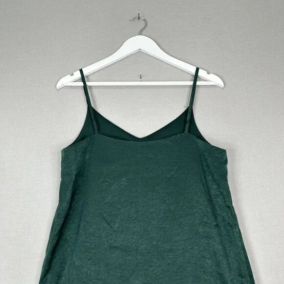 Olive Cheltenham Womens Dress One Size Green Midi Satin Slip Date Minimalist