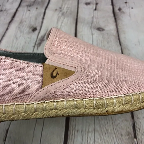 Olukai Kaula Pa'a Kapa Rose Slippers Women's US 6
