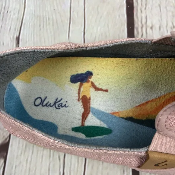Olukai Kaula Pa'a Kapa Rose Slippers Women's US 6