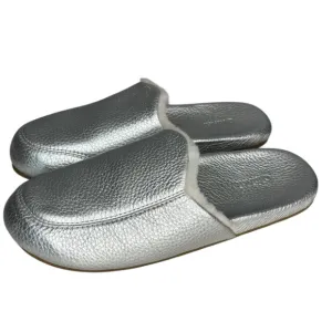 OluKai Kōnea Women’s Shearling Silver Leather Mule Size 10