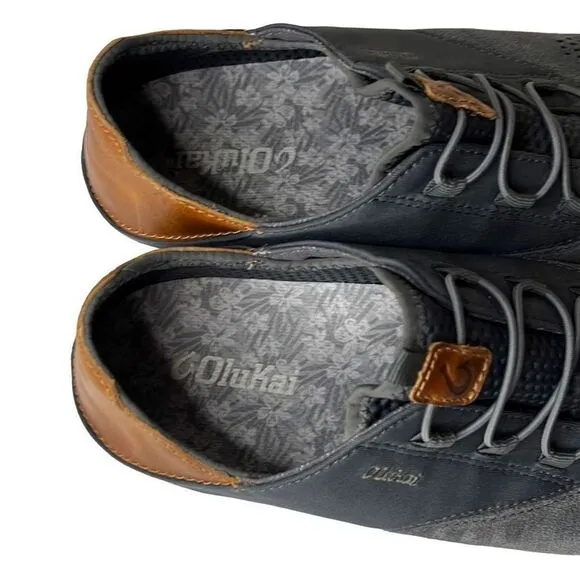OLUKAI men's Alapa Li grey casual shoes sz 9 preppy‎ walking comfort