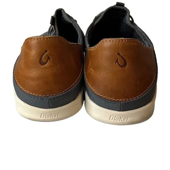 OLUKAI men's Alapa Li grey casual shoes sz 9 preppy‎ walking comfort