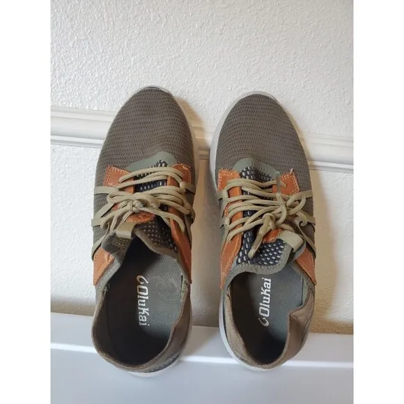 Olukai Mio Li Everyday Athletic Shoes Hunter Green/Lava Rock 10440-HGLR Men's 8