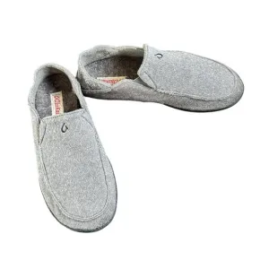 OLUKAI Moloa Hulu Wool-Blend Slippers, Soft Knit Slip On Shoes Size 10 Drop Heel
