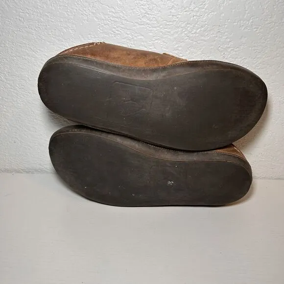 Olukai Moloa Leather Slippers Shoes Shearling Fur Lined Convertible Men's 10M