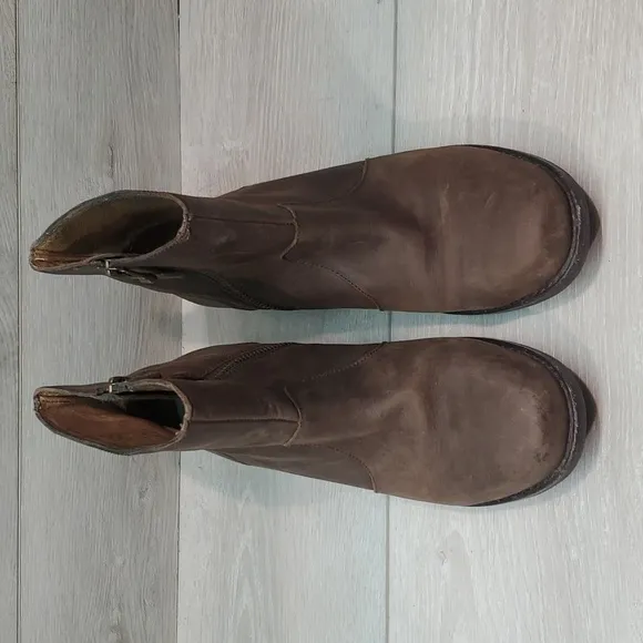 Olukai Womens Kaona II Ankle Side zip Leather Boots shoes sz 7.5