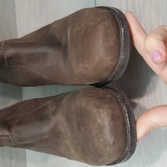 Olukai Womens Kaona II Ankle Side zip Leather Boots shoes sz 7.5
