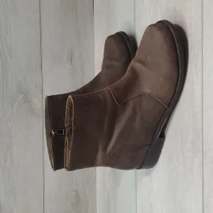 Olukai Womens Kaona II Ankle Side zip Leather Boots shoes sz 7.5