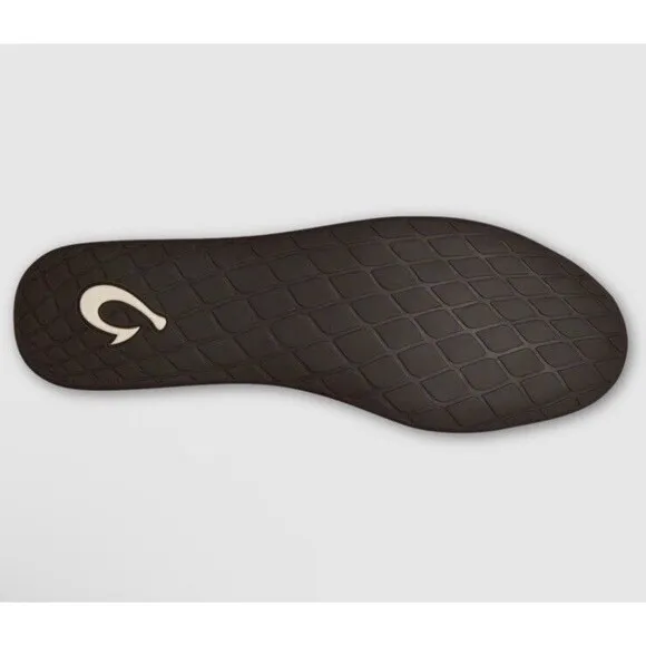 Olukai Women's Nohea Heu Slippers Shoes Faux Wool Black Size 37 EU / 7 US NWT