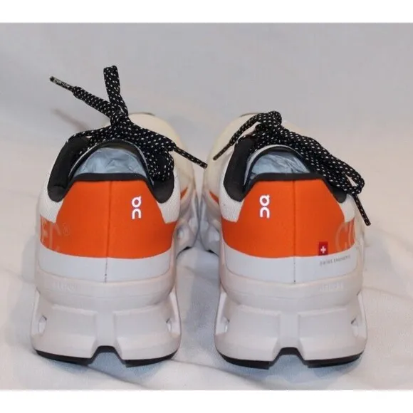 ON CLOUD MEN'S CLOUDMONSTER ATHLETIC SHOES‎ WHITE ORANGE