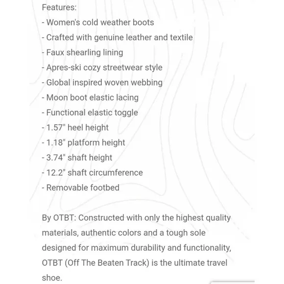 OTBT Terreno Weather Boots Snow 7