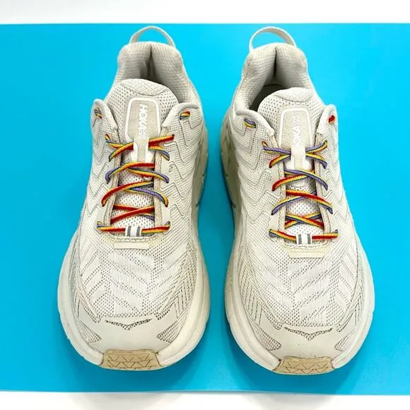 OUTDOOR VOICES X HOKA ONE ONE CLIFTON 4 RUNNING SHOES / ATHLEISURE SNEAKERS.