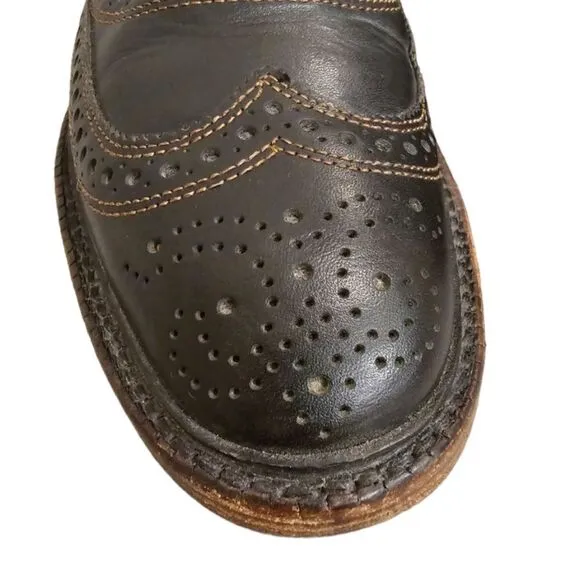 Oxford Dress Shoes Mens 9.5 Black Leather Allen Edmonds McTavish Brogue Wingtip