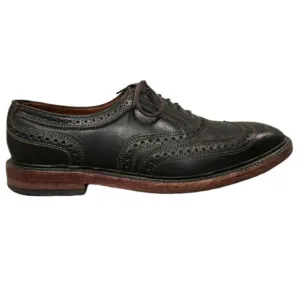 Oxford Dress Shoes Mens 9.5 Black Leather Allen Edmonds McTavish Brogue Wingtip