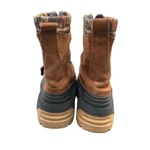 Ozark Trail Mens 3M Thinsulate Winter Hunting Snow Boots Size 5 Camo Suede