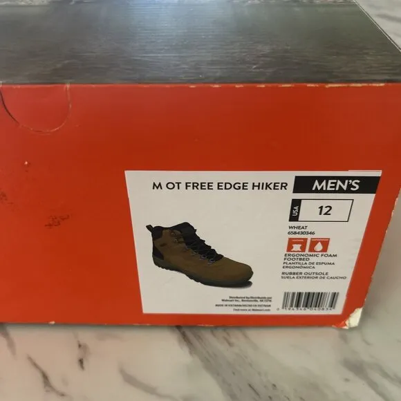 OZARK TRAIL Men’s Free Edge Hiker Boots Round Toe Brown Wheat Size 12 NEW