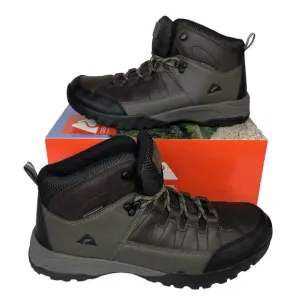 Ozark Trail Men's Meadows Waterproof Brown Leather Hiking Work Boots Size 12 NEW