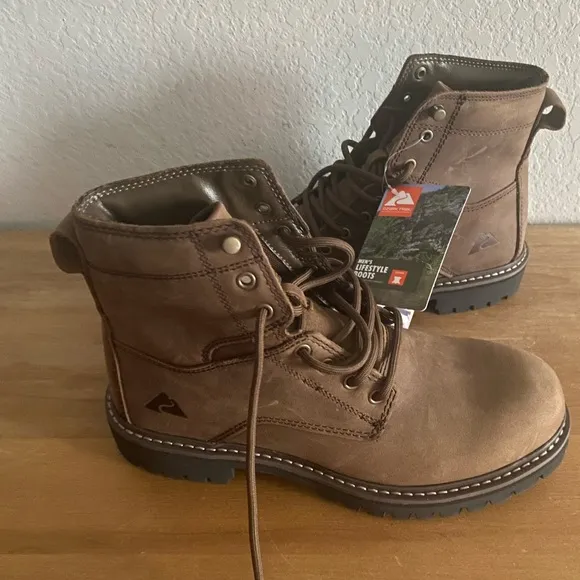 Ozark Trail Men's Range Clean Toe Mountain Hiking Boots Size 7 m7