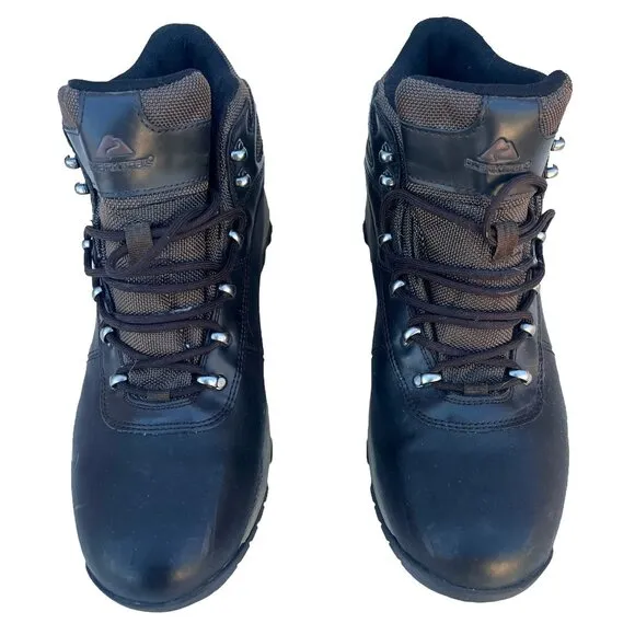 Ozark Trail Men's Size 11 Hiking Boots Recreation Black Leather &amp; Manmade Upper