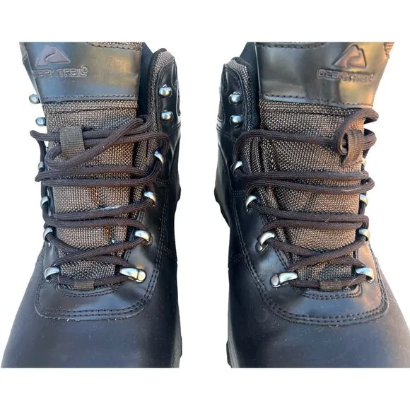 Ozark Trail Men's Size 11 Hiking Boots Recreation Black Leather &amp; Manmade Upper