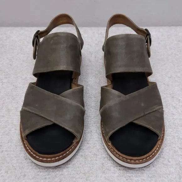 P. Monjo Slingback Leather Sandals