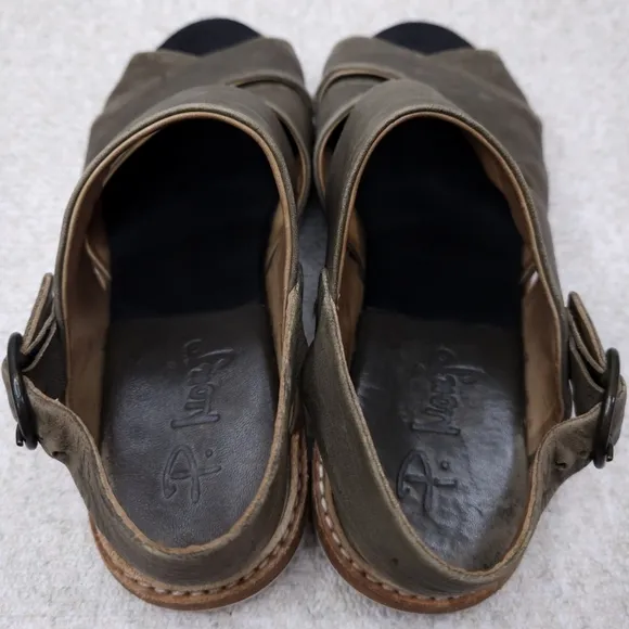 P. Monjo Slingback Leather Sandals
