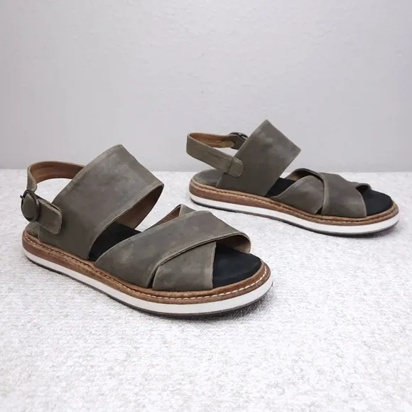 P. Monjo Slingback Leather Sandals