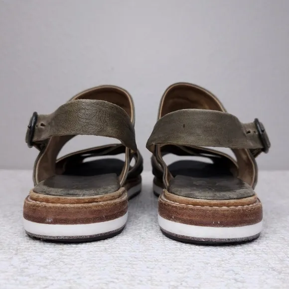 P. Monjo Slingback Leather Sandals