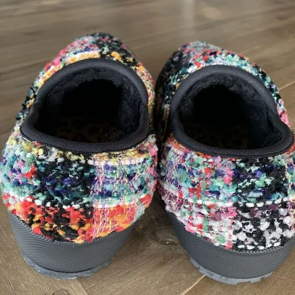 P448 LABY Slipper Anthropologie Women EU 38 US 7.5 Multi Wool Tweed Plaid NWOT