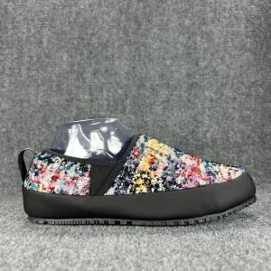 P448 Laby Slippers Womens 8.5 EU 39 Tweed Multicolor Slip On Fur Sherpa Lined