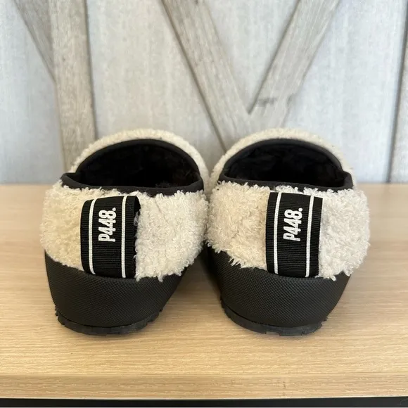 P448 SHEARLING LABY TEDDY FAUX FUR SLIPPERS