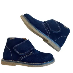 Pablosky kids genuine suede blueVelcro booties NEW