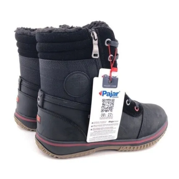 Pajar Trooper 2.0 Black Leather Waterproof Winter Boots 13
