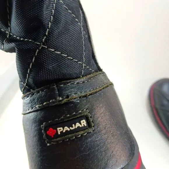 Pajar Waterproof  Insulated Fur Lined Lace Up Women's 10 Winter Boots Black.
