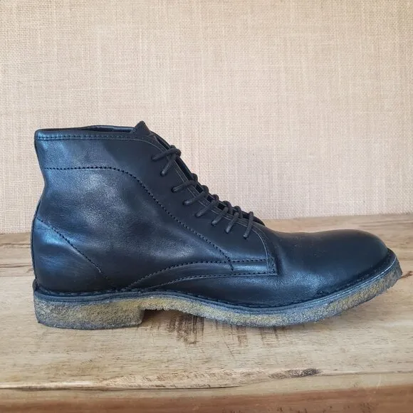Palladium PLDM Palamos Black Leather Chukka Ankle Boots Size 9 Made In Portugal