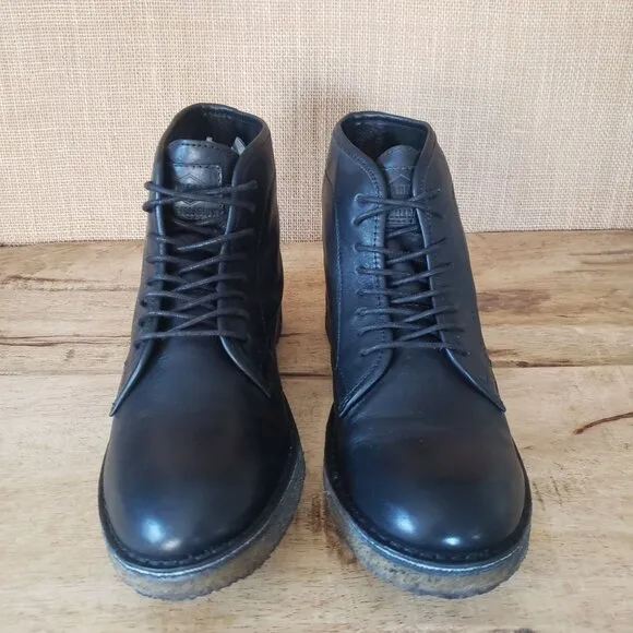 Palladium PLDM Palamos Black Leather Chukka Ankle Boots Size 9 Made In Portugal