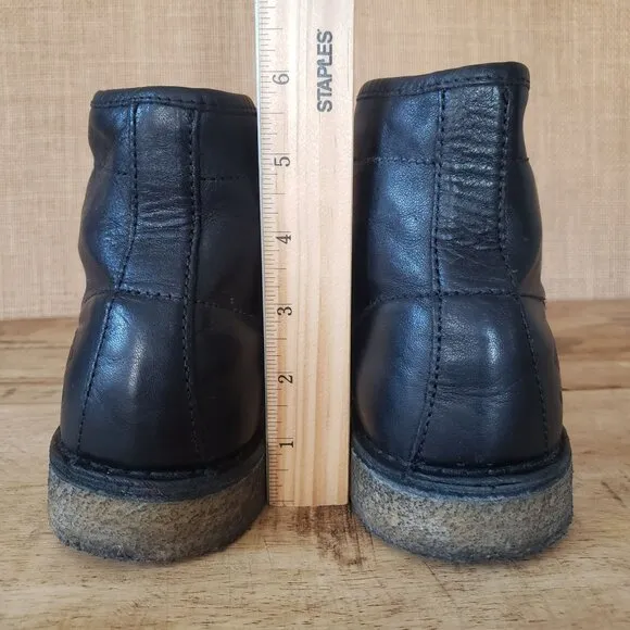 Palladium PLDM Palamos Black Leather Chukka Ankle Boots Size 9 Made In Portugal