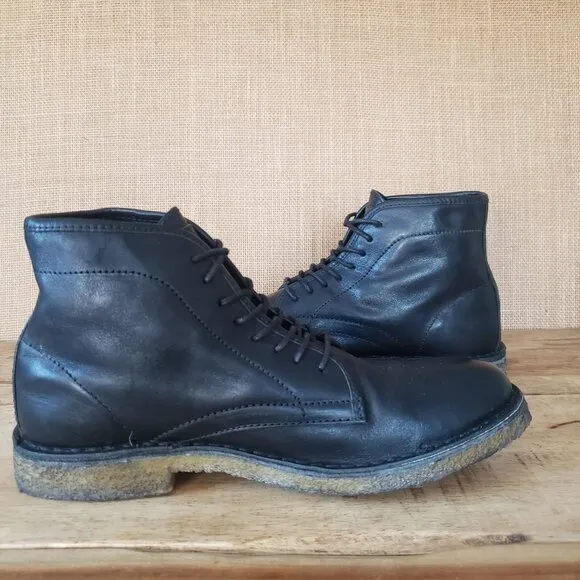Palladium PLDM Palamos Black Leather Chukka Ankle Boots Size 9 Made In Portugal