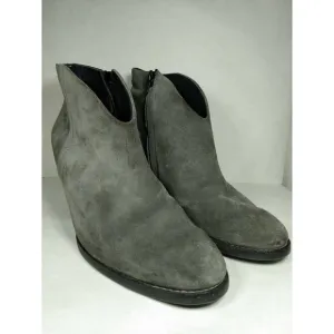 Paul Green Delgado Womens Gray Suede Block Heel Ankle Boots Booties US 8 Fits 9
