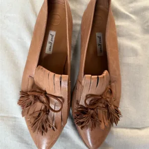 Paul Green Ladies Patina Leather Shoes tassel weejun Size 5 Beautiful Dressy