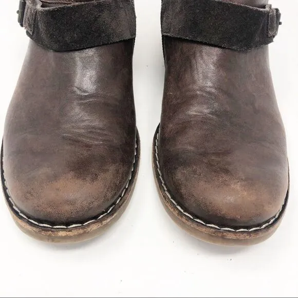 PAUL GREEN | Brown Ally Leather Distressed Boots Women’s Size 6