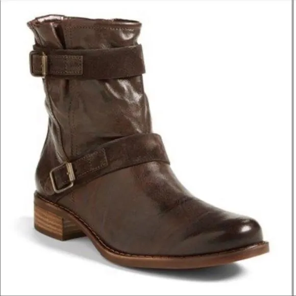 PAUL GREEN | Brown Ally Leather Distressed Boots Women’s Size 6