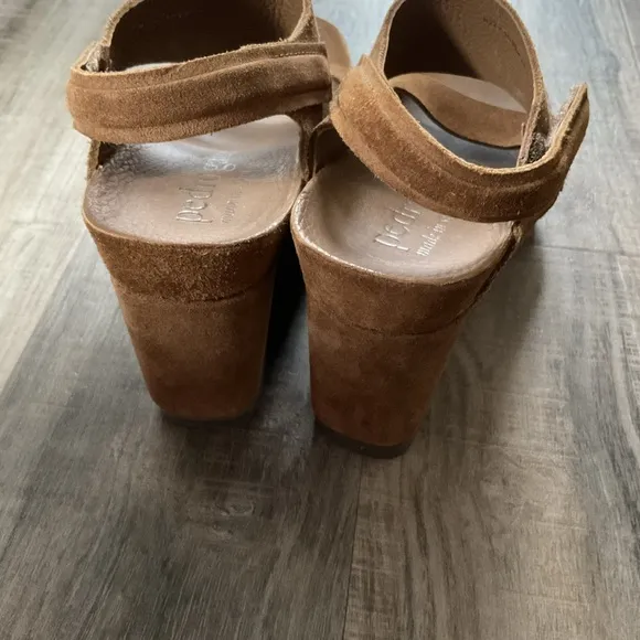 PEDRO GARCIA Jouri Platform Suede Wedges Size 39.5