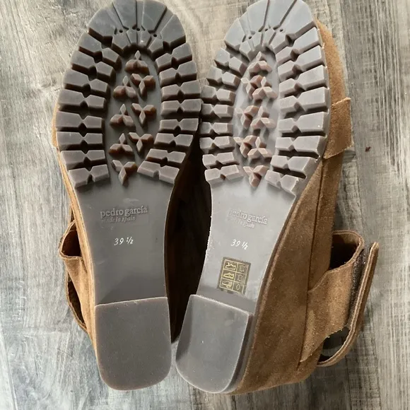 PEDRO GARCIA Jouri Platform Suede Wedges Size 39.5