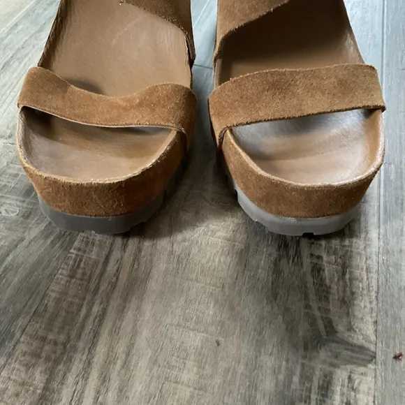 PEDRO GARCIA Jouri Platform Suede Wedges Size 39.5