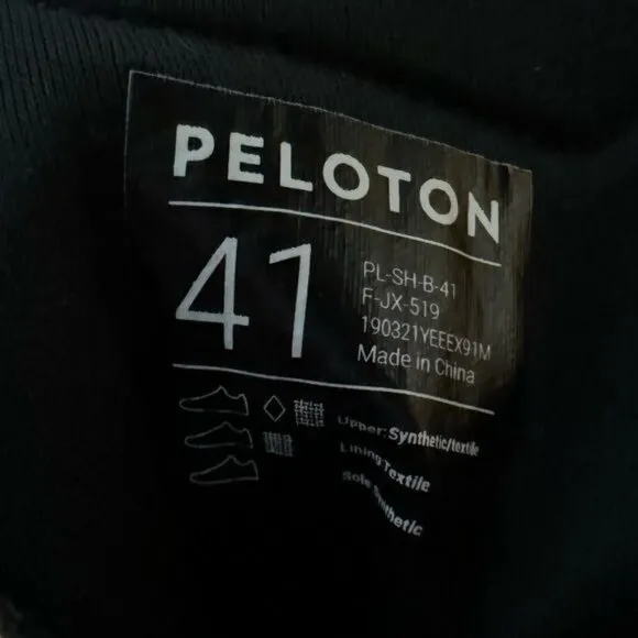 PELOTON Black Cycling Shoes Size 41 EUC