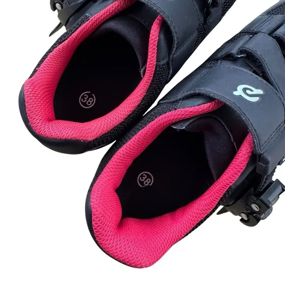 Peloton Delta Compatible Indoor Cycling Cleats Shoes Black 38 Women’s size 7